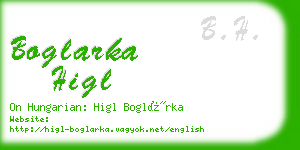 boglarka higl business card